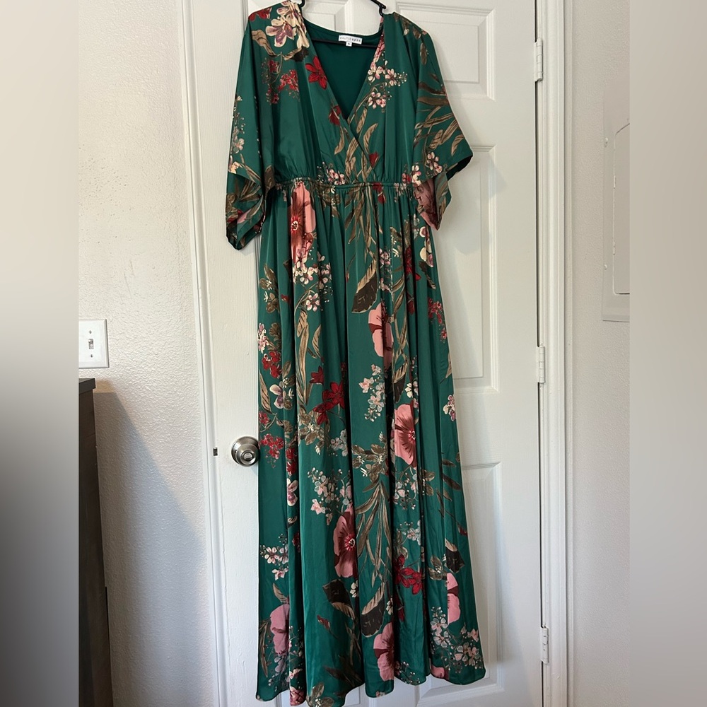 Baltic Born Floral Green Maxi Dress